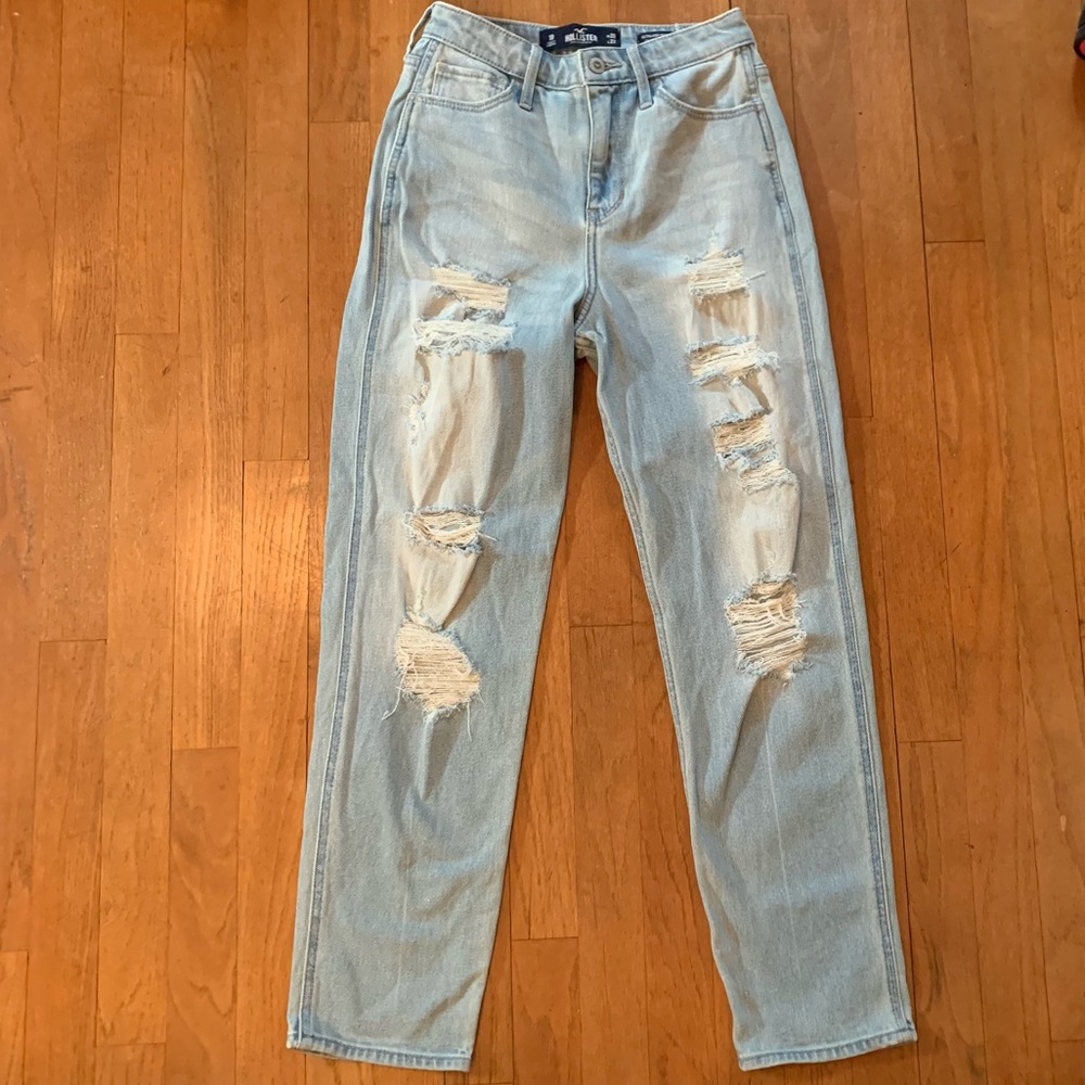 Hollister Ultra High Rise Mom Jeans.